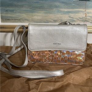 Pixie Mood Silver and Iridescent Crossbody Bag